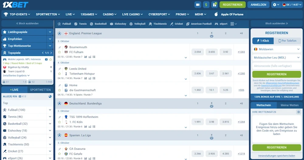 1xbet Casino-Atmosphäre